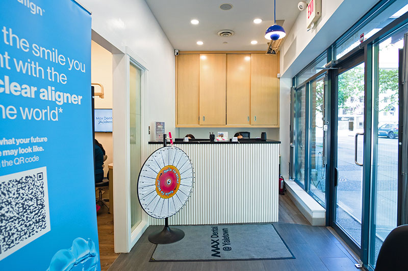 Dental clinic reception entrance area